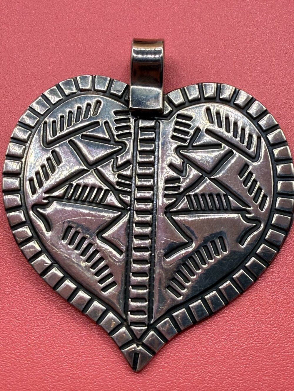 Sterling Silver Heart Pendant Large